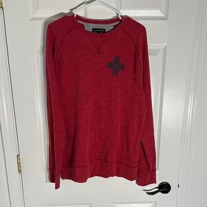 J. Crew Red and Black Crew Neck Shirt